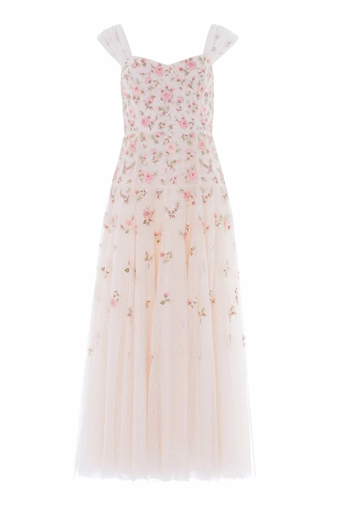 Needle & Thread Mayflower Ditsy Ankle Gown in Cream - Dresses - British Luxury Evening Wear at Luxury Shoes Needle & Thread Mayflower Ditsy Ankle Gown in Cream - Dresses - British Luxury Evening Wear at Luxury Shoes
