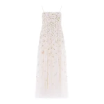 Needle & Thread Meadow Ditsy Cami Gown in Swan White/Peach - Dresses - British Luxury Evening Wear at Luxury Shoes 