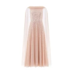 Needle & Thread Moonlight Sequin Ankle Gown in Biscuit - Dresses - British Luxury Evening Wear at Luxury Shoes 