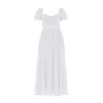 Needle & Thread Romilly Cotton Broderie Ankle Gown in Optic White - Dresses - British Luxury Evening Wear at Luxury Shoes 