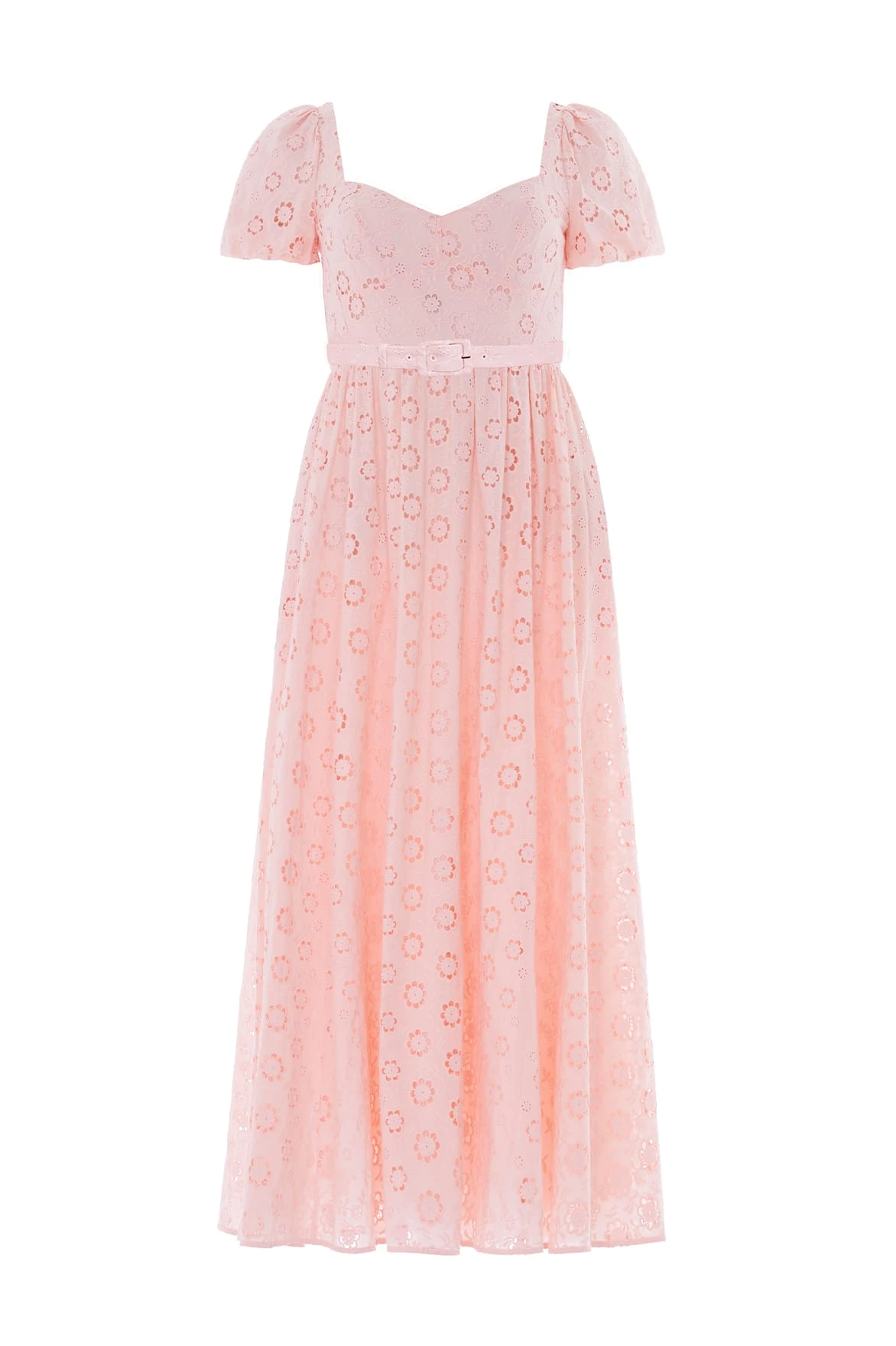 Needle & Thread Romilly Cotton Broderie Ankle Gown in Pale Pink/White - Dresses - British Luxury Evening Wear at Luxury Shoes Needle & Thread Romilly Cotton Broderie Ankle Gown in Pale Pink/White - Dresses - British Luxury Evening Wear at Luxury Shoes