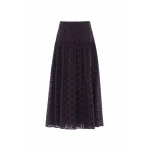 Needle & Thread Romilly Cotton Broderie Ankle Skirt in Jet Black - Skirts - British Luxury Evening Wear at Luxury Shoes 