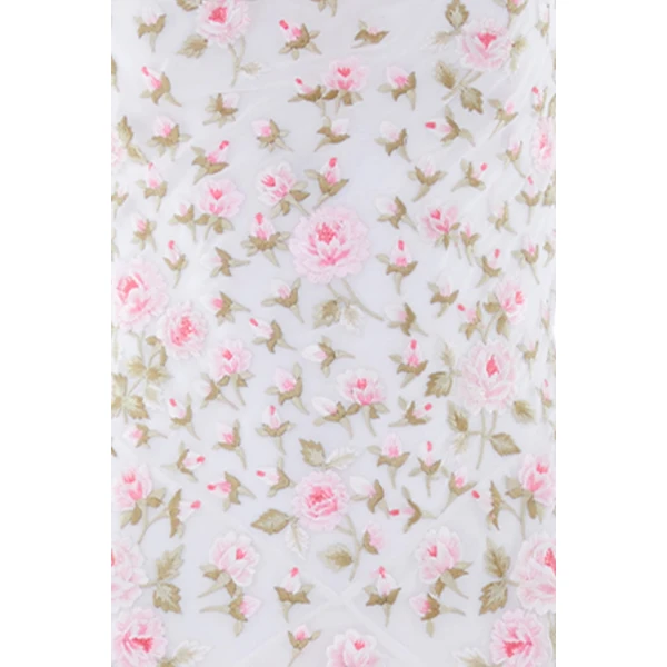 Needle & Thread Rose Bloom Georgette Gown in Swan White - Dresses - British Luxury Evening Wear at Luxury Shoes 
