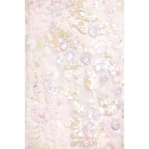 Needle & Thread Sequin Paradise Sweetheart Ankle Gown in Swan White/Multi - Dresses - British Luxury Evening Wear at Luxury Shoes 