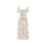 Needle & Thread Sienna Rose Cotton Ballerina Dress in Optic White - Dresses - British Luxury Evening Wear at Luxury Shoes 