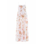 Needle & Thread Summer's Rose Linen Blend Cami Ankle Gown in White - Dresses - British Luxury Evening Wear at Luxury Shoes Needle & Thread Summer's Rose Linen Blend Cami Ankle Gown in White - Dresses - British Luxury Evening Wear at Luxury Shoes