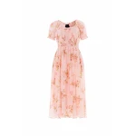 Needle & Thread Summer's Rose Shirred Short Sleeve Ballerina Dress in Pale Pink - Dresses - British Luxury Evening Wear at Luxury Shoes 