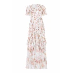 Needle & Thread Summer's Rose Valentine Ruffle Gown in White - Dresses - British Luxury Evening Wear at Luxury Shoes Needle & Thread Summer's Rose Valentine Ruffle Gown in White - Dresses - British Luxury Evening Wear at Luxury Shoes