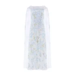 Needle & Thread Wisteria Sequin Ankle Gown in Swan White/Blue - Dresses - British Luxury Evening Wear at Luxury Shoes 