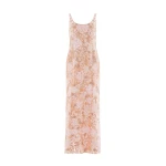 Needle & Thread Wisteria Shimmer Georgette Ankle Gown in Pale Gold/Pink - Dresses - British Luxury Evening Wear at Luxury Shoes 