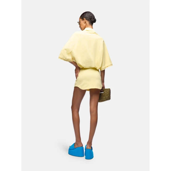 Attico pale yellow dress