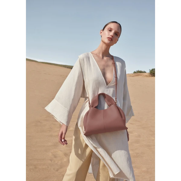 Polène Numéro Neuf in Blush Numéro Neuf in Blush - Shoulder & Crossbody Bags - Parisian Luxury Leather Bag at Luxury Shoes 