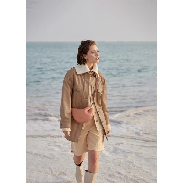 Polène Tonca in Maple Tonca in Maple - Shoulder & Crossbody Bags - Parisian Luxury Leather Bag at Luxury Shoes 