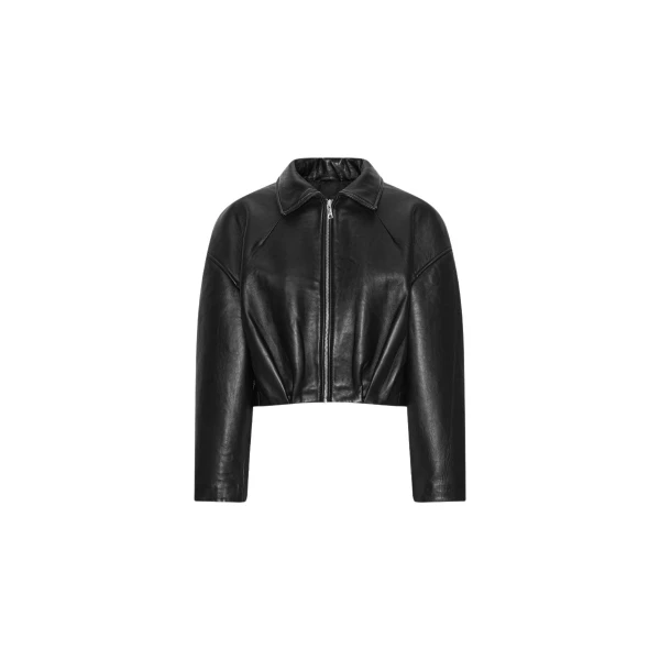 Collared Boxy Jacket Black