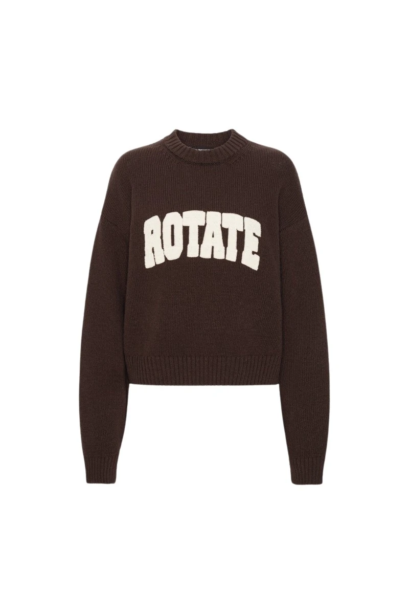 ROTATE-Birger-Christensen-Crewneck-Sweater-Dark-Brown-coveti48778_nobg Crewneck Sweater Dark Brown