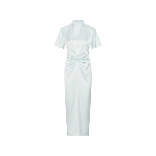 Midi Dress Gathered Cf Mint Green