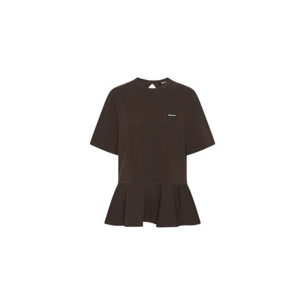 Peplum T-shirt Dark Brown