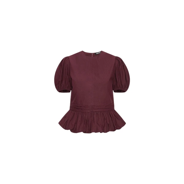 Puff Sleeve Top Bordeaux