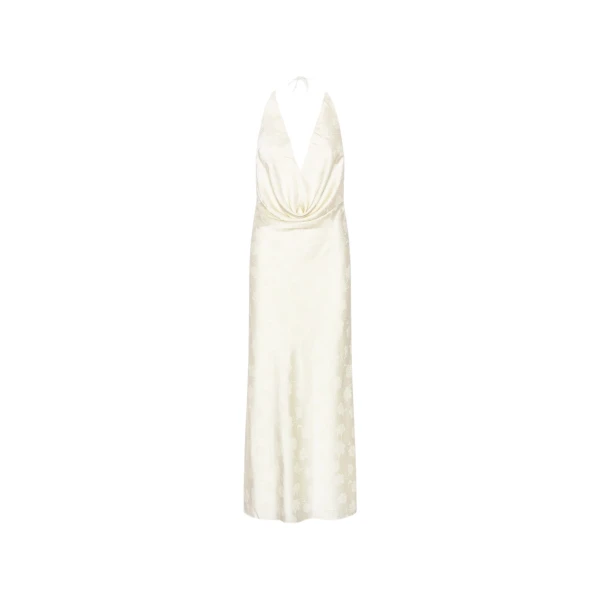 Satin Halterneck White