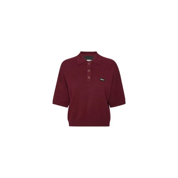 Slinky Knit Polo Bordeaux