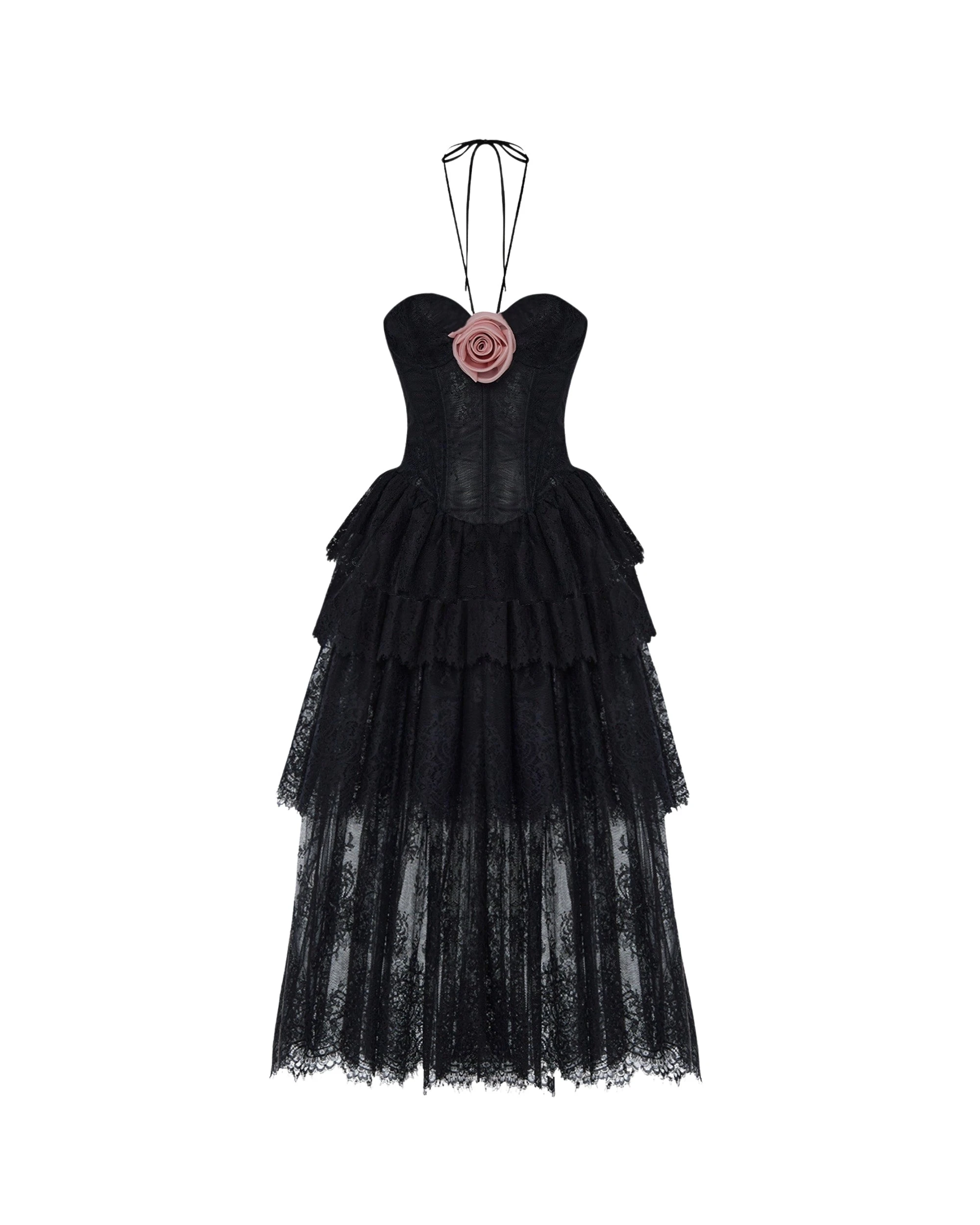 Rasario-Black-Lace-corset-midi-dress-with-a-flower-in-Black-at-Coveti74364_nobg Rasario