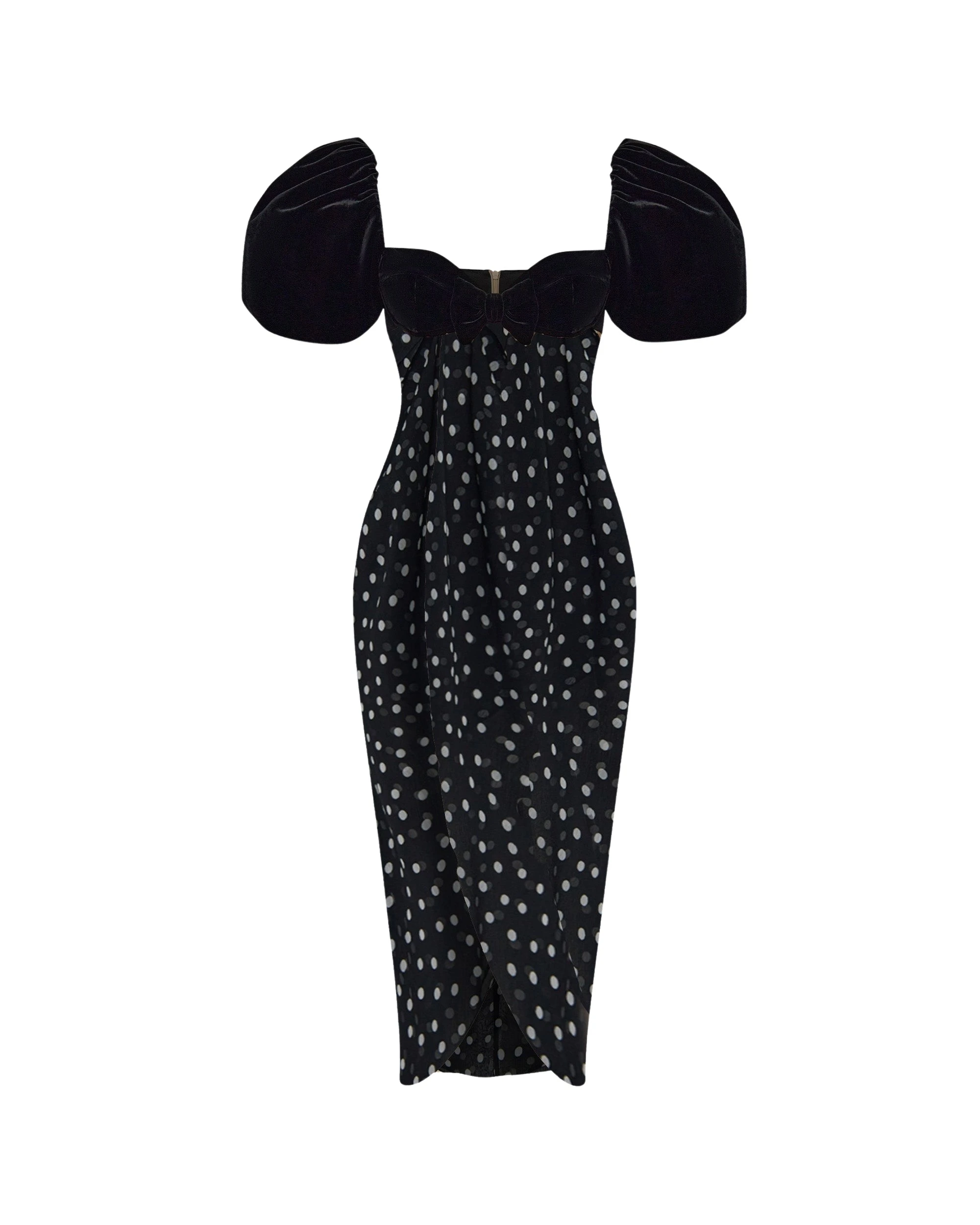 Rasario-Black-Printed-chiffon-midi-dress-with-puff-sleeves-in-Black-at-Coveti44816_nobg Rasario