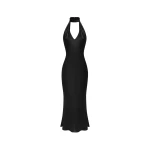 Rasario-Black-Satin-midi-dress-with-a-cutout-in-Black-at-Coveti73553_nobg Rasario