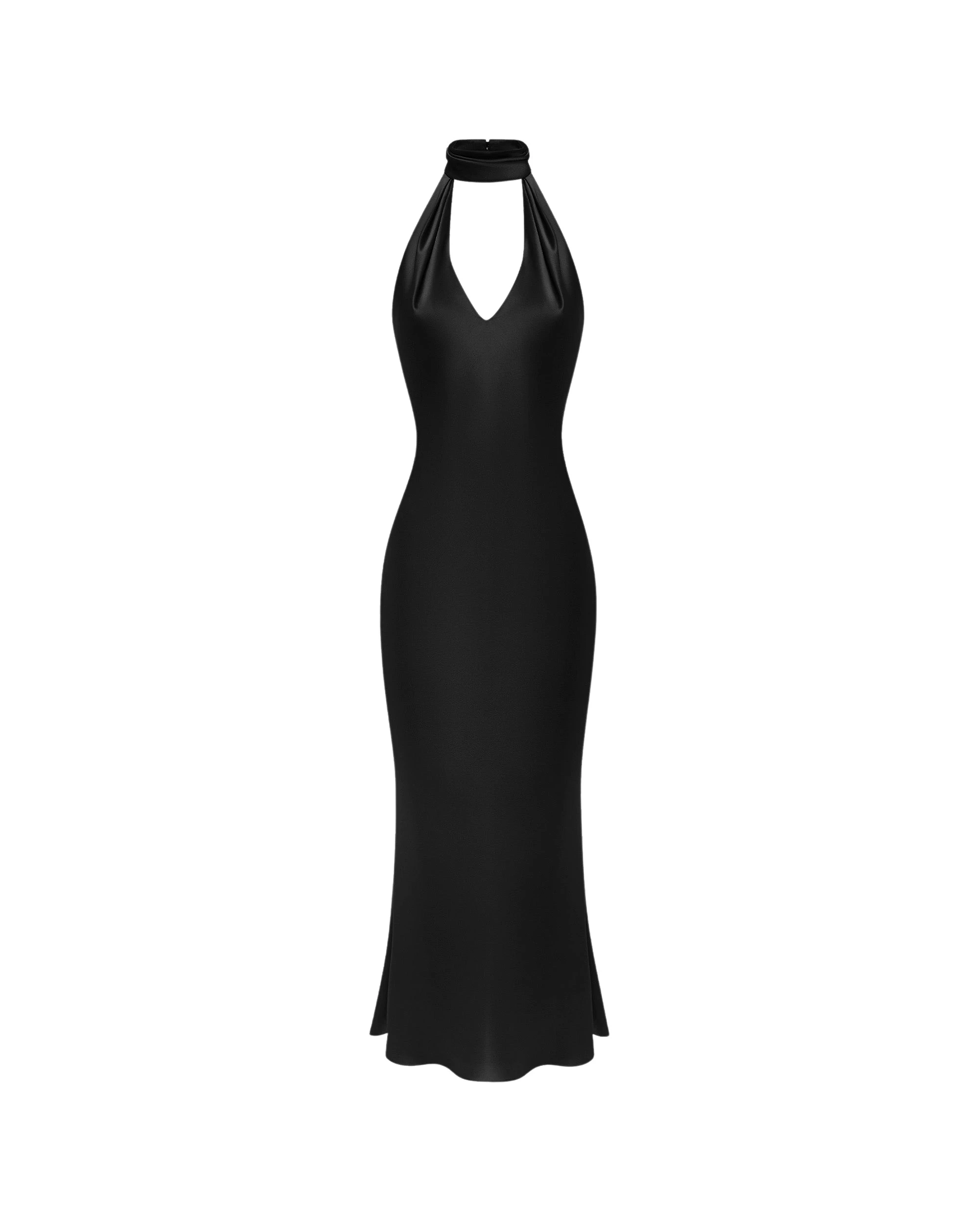 Rasario-Black-Satin-midi-dress-with-a-cutout-in-Black-at-Coveti73553_nobg Rasario