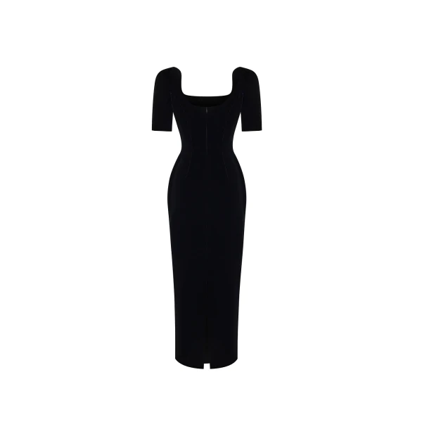 black evening dress
