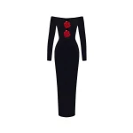 Rasario-Black-Velvet-midi-dress-with-chiffon-red-flowers-in-Black-at-Coveti89564_nobg Rasario