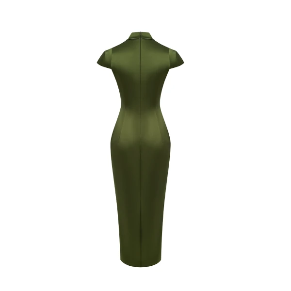 olive evening dress