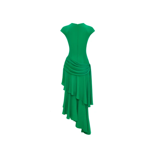 green evening dress