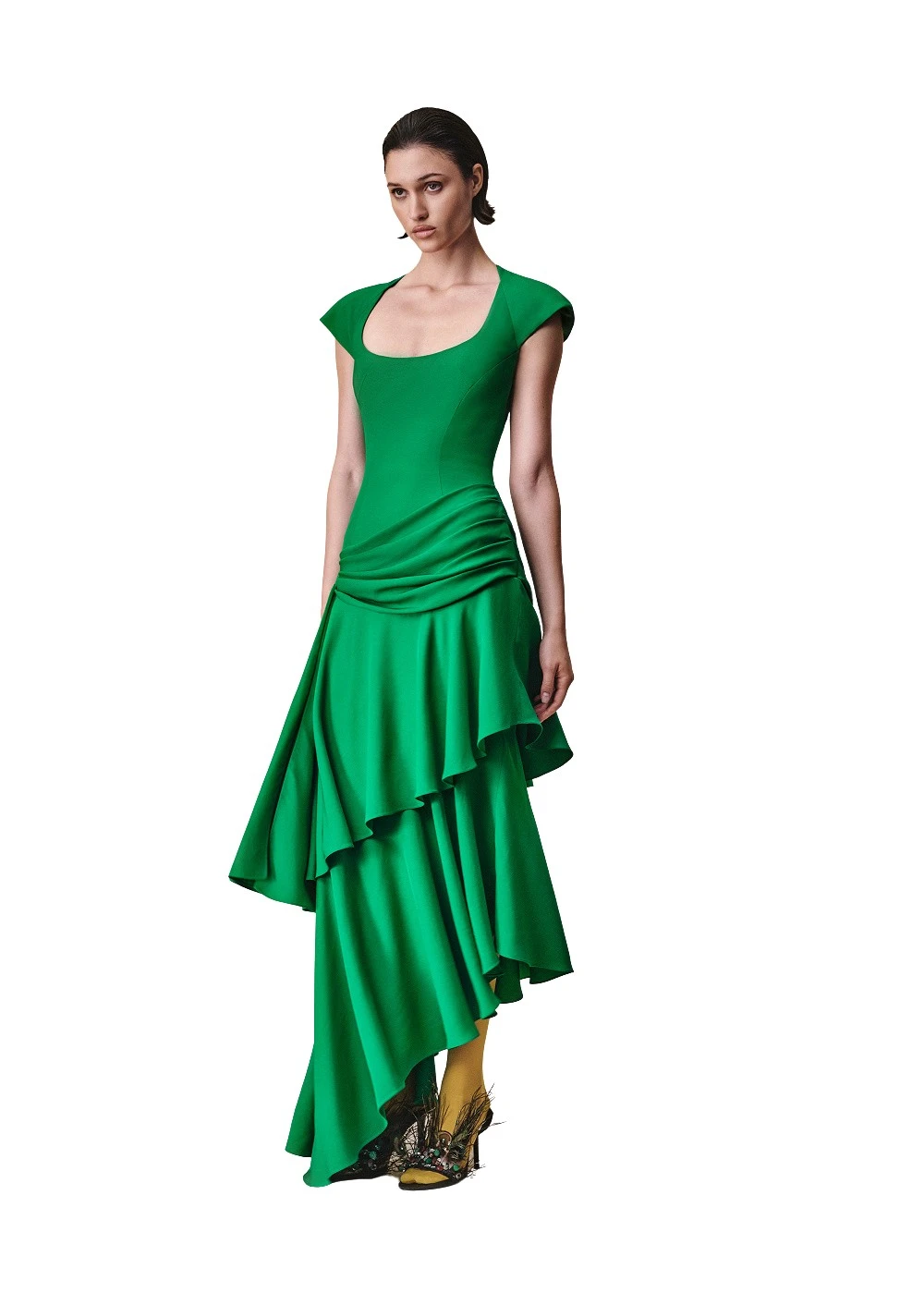 Rasario-Green-Viscose-crepe-asymmetric-maxi-dress-with-draping-in-Green-at-Coveti43823_nobg Rasario