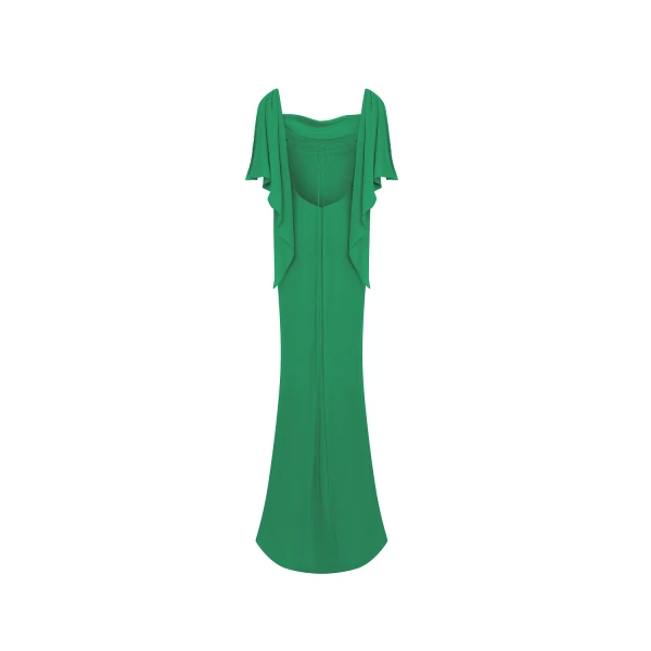 green evening dress