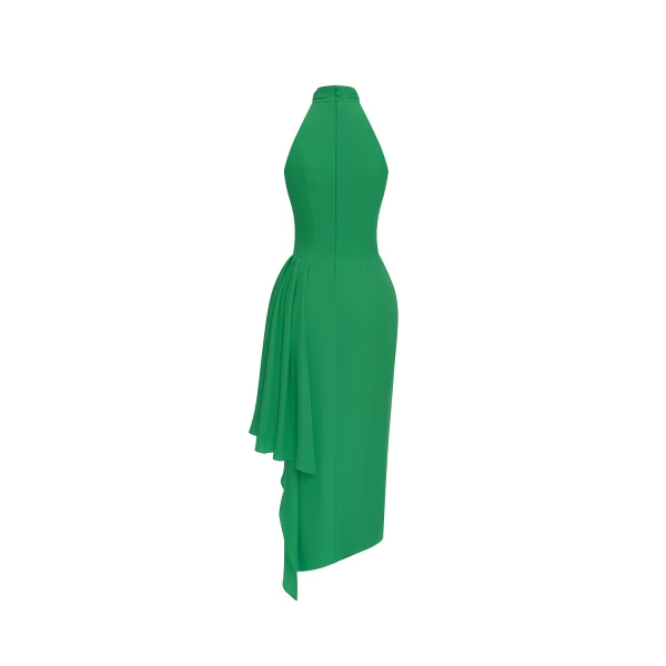 green evening dress