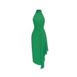 Rasario-Green-Viscose-crepe-midi-dress-with-draping-in-Green-at-Coveti22988_nobg Rasario