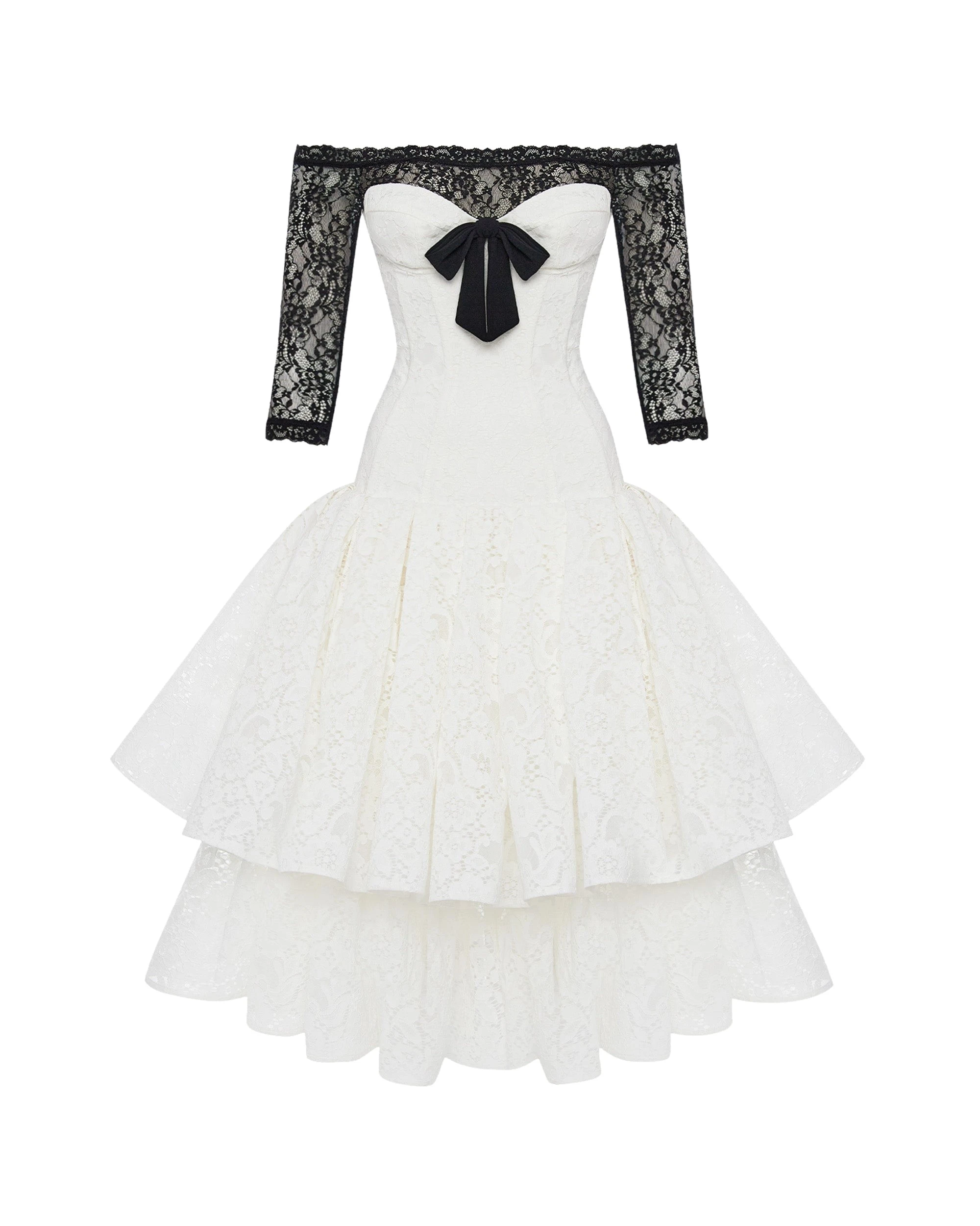 Rasario-Multicolour-Corset-lace-midi-dress-with-a-bow-in-White-and-Black-at-Coveti97387_nobg Rasario