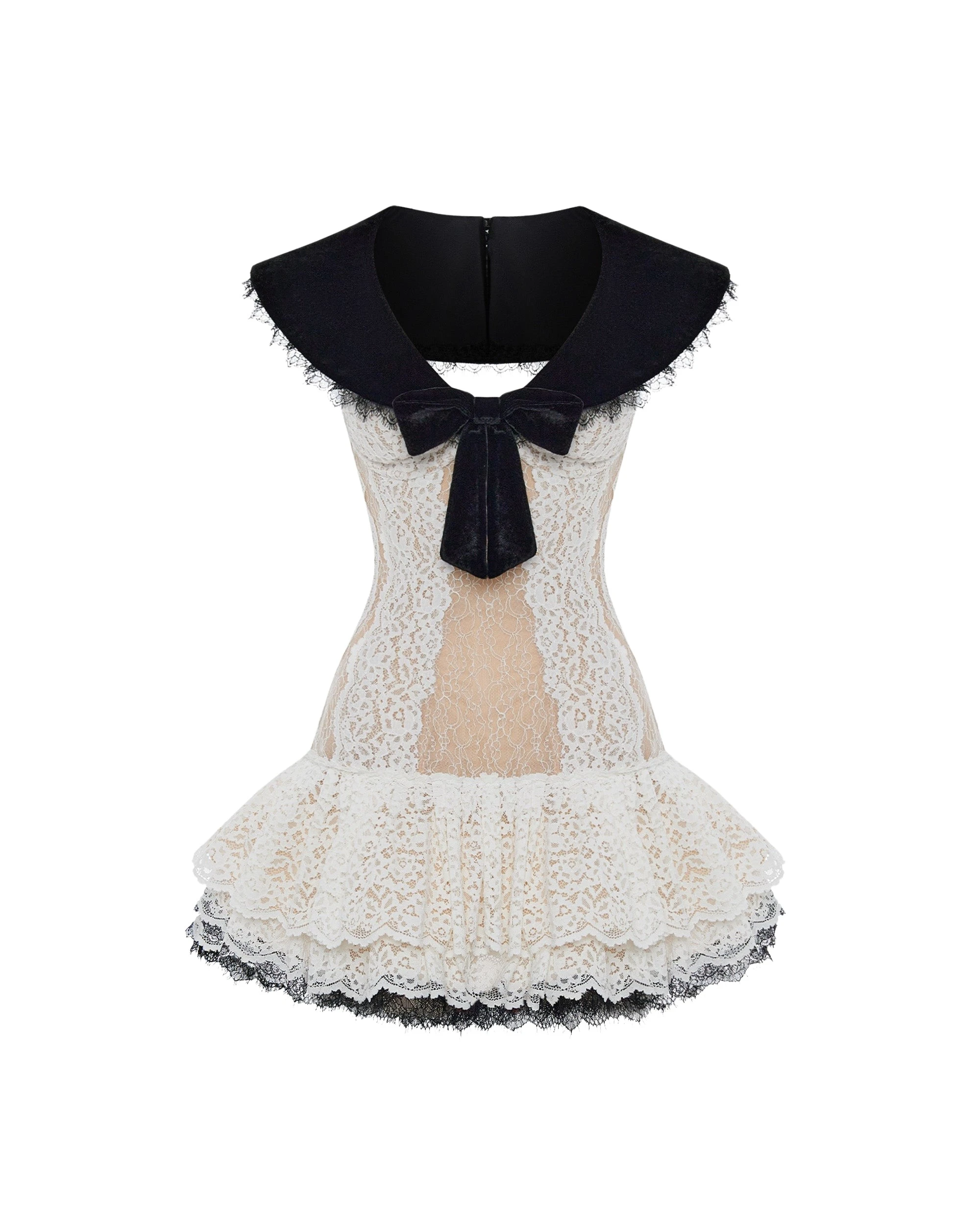 Rasario-Multicolour-Lace-mini-dress-in-Black-and-White-at-Coveti16213_nobg Rasario