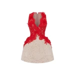 Rasario-Multicolour-Lace-mini-dress-with-voluminous-skirt-in-Red-and-beige-at-Coveti89439_nobg Rasario