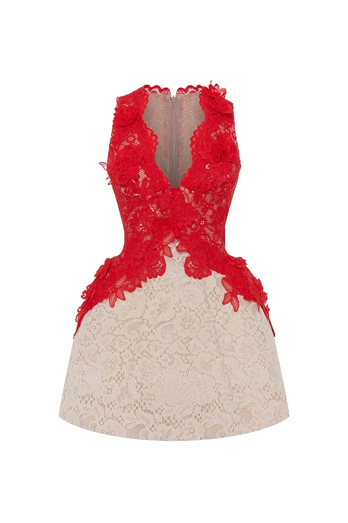 Rasario-Multicolour-Lace-mini-dress-with-voluminous-skirt-in-Red-and-beige-at-Coveti89439_nobg Rasario