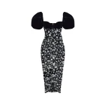 Rasario-Multicolour-Printed-chiffon-midi-dress-with-puff-sleeves-in-Black-and-White-at-Coveti17627_nobg Rasario