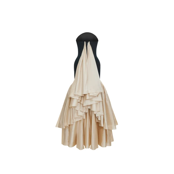 black and gold evening dress