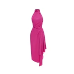 Rasario-Pink-Viscose-crepe-midi-dress-with-draping-in-Pink-at-Coveti29903_nobg Rasario