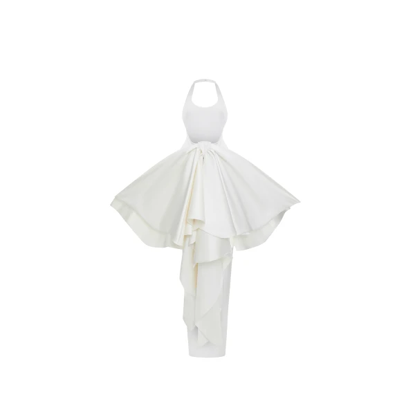 white evening dress