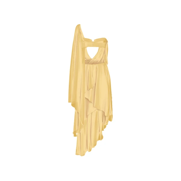yellow evening dress