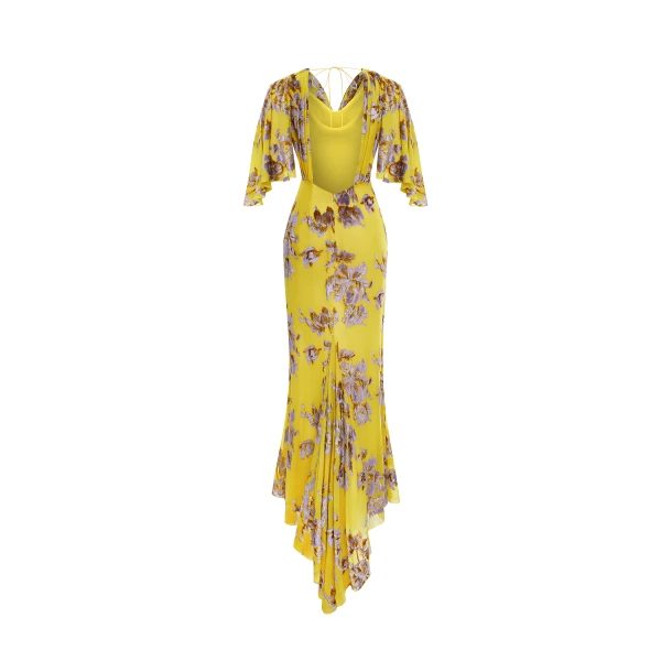 yellow evening dress