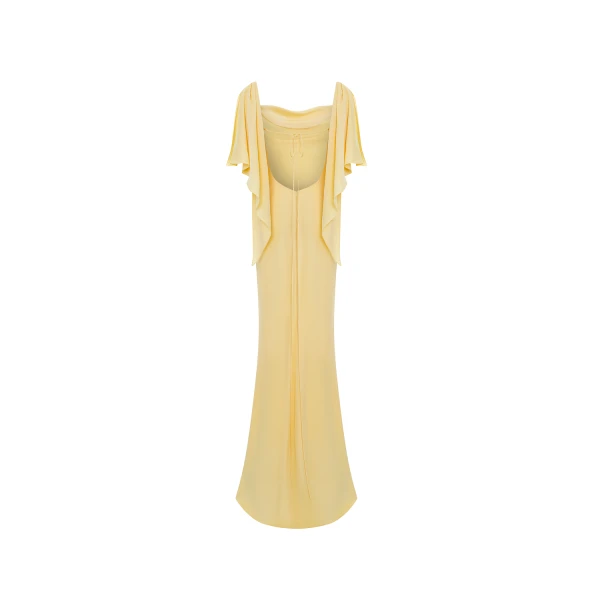 yellow evening dress