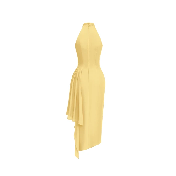 yellow evening dress