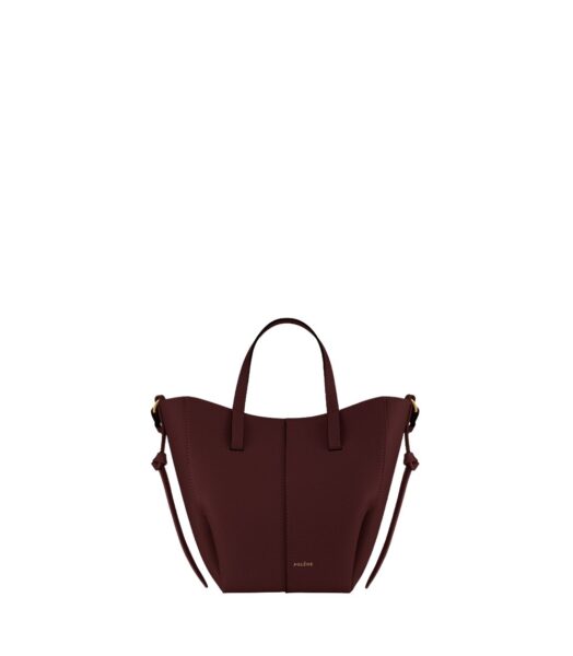 Polène Cyme Tote Nano in Black Cherry Cyme Tote Nano in Black Cherry - Mini Bags - Parisian Luxury Leather Bag at Luxury Shoes 