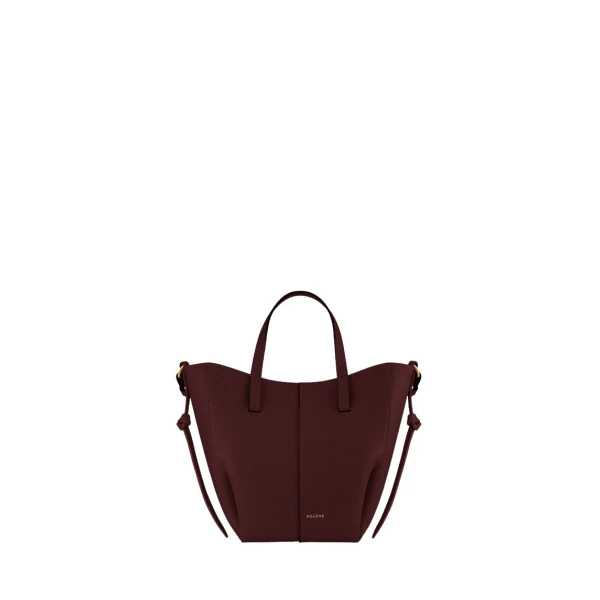 Polène Cyme Tote Nano in Black Cherry Cyme Tote Nano in Black Cherry - Mini Bags - Parisian Luxury Leather Bag at Luxury Shoes 